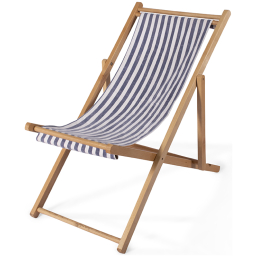Blue & White Striped Beach Chair