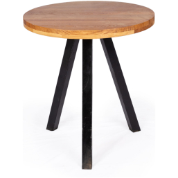 Round Oak Wood Cocktail Table